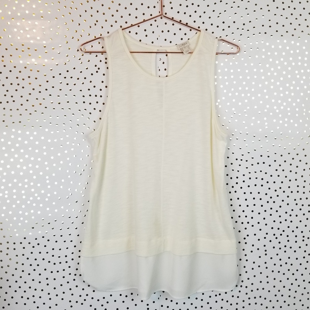 J. Crew | Cream Sleeveless Top | Medium